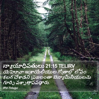 న్యాయాధిపతులు 21:15 TELIRV Bible Verse Image