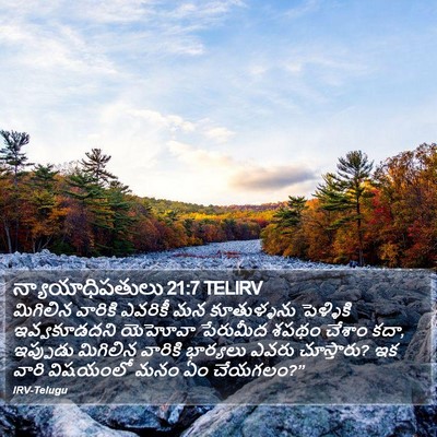 న్యాయాధిపతులు 21:7 TELIRV Bible Verse Image