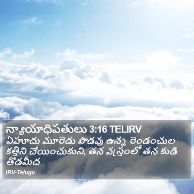 న్యాయాధిపతులు 3:16 TELIRV Bible Verse Image