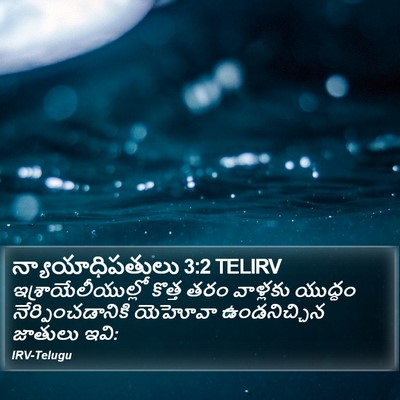 న్యాయాధిపతులు 3:2 TELIRV Bible Verse Image