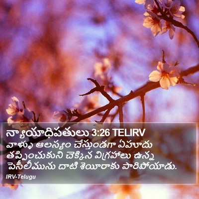 న్యాయాధిపతులు 3:26 TELIRV Bible Verse Image