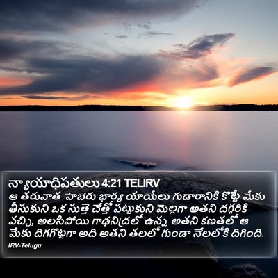 న్యాయాధిపతులు 4:21 TELIRV Bible Verse Image