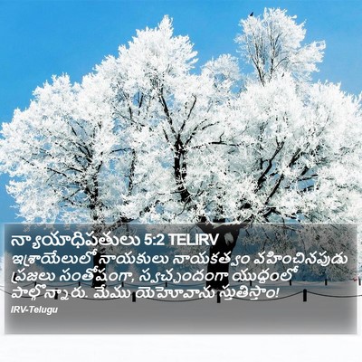 న్యాయాధిపతులు 5:2 TELIRV Bible Verse Image