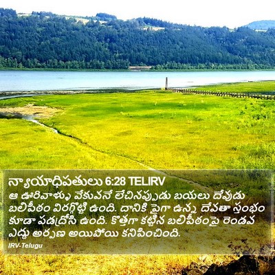 న్యాయాధిపతులు 6:28 TELIRV Bible Verse Image