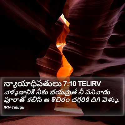 న్యాయాధిపతులు 7:10 TELIRV Bible Verse Image