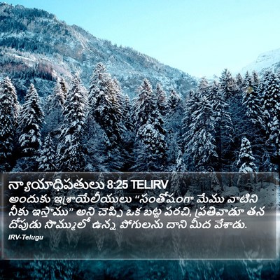 న్యాయాధిపతులు 8:25 TELIRV Bible Verse Image