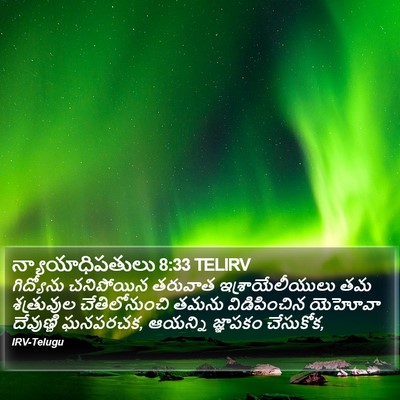 న్యాయాధిపతులు 8:33 TELIRV Bible Verse Image
