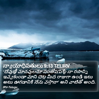 న్యాయాధిపతులు 9:13 TELIRV Bible Verse Image