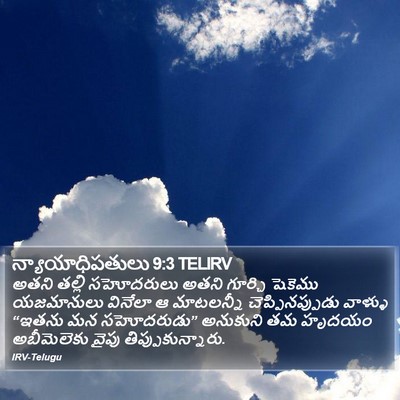 న్యాయాధిపతులు 9:3 TELIRV Bible Verse Image