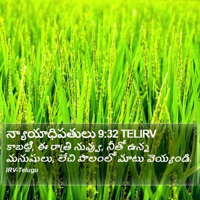 న్యాయాధిపతులు 9:32 TELIRV Bible Verse Image
