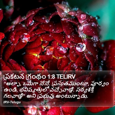 ప్రకటన గ్రంథం 1:8 TELIRV Bible Verse Image