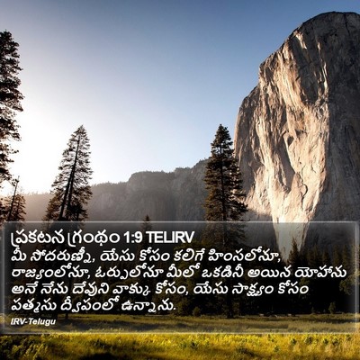 ప్రకటన గ్రంథం 1:9 TELIRV Bible Verse Image