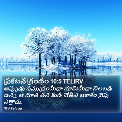 ప్రకటన గ్రంథం 10:5 TELIRV Bible Verse Image