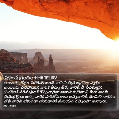 ప్రకటన గ్రంథం 11:18 TELIRV Bible Verse Image