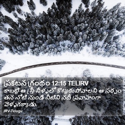ప్రకటన గ్రంథం 12:15 TELIRV Bible Verse Image