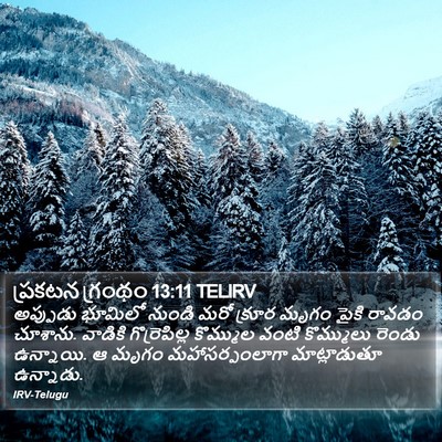 ప్రకటన గ్రంథం 13:11 TELIRV Bible Verse Image