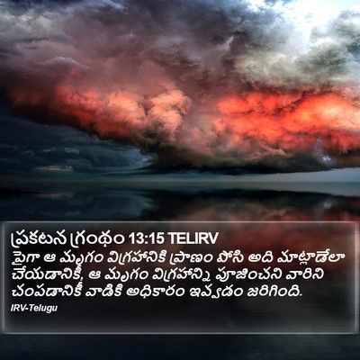ప్రకటన గ్రంథం 13:15 TELIRV Bible Verse Image