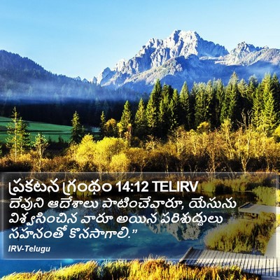 ప్రకటన గ్రంథం 14:12 TELIRV Bible Verse Image