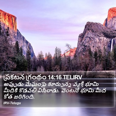 ప్రకటన గ్రంథం 14:16 TELIRV Bible Verse Image