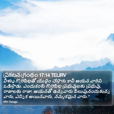 ప్రకటన గ్రంథం 17:14 TELIRV Bible Verse Image