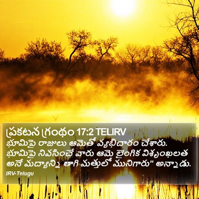 ప్రకటన గ్రంథం 17:2 TELIRV Bible Verse Image