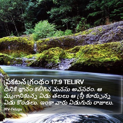 ప్రకటన గ్రంథం 17:9 TELIRV Bible Verse Image