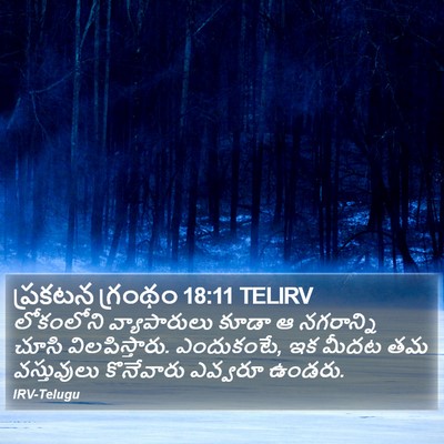 ప్రకటన గ్రంథం 18:11 TELIRV Bible Verse Image