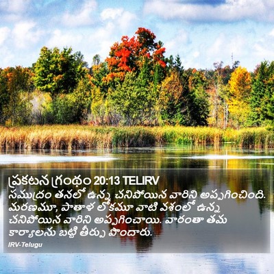 ప్రకటన గ్రంథం 20:13 TELIRV Bible Verse Image