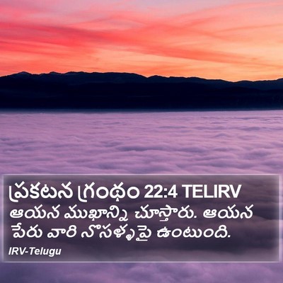 ప్రకటన గ్రంథం 22:4 TELIRV Bible Verse Image