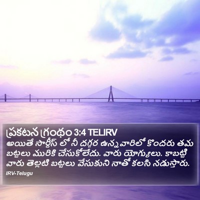 ప్రకటన గ్రంథం 3:4 TELIRV Bible Verse Image