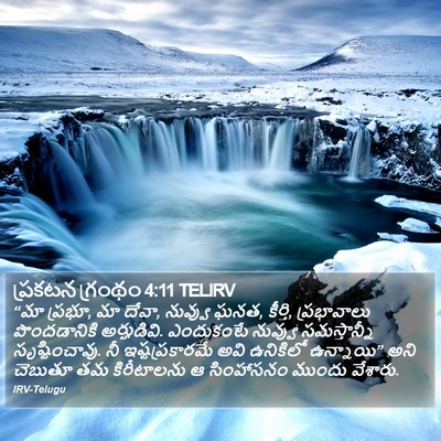 ప్రకటన గ్రంథం 4:11 TELIRV Bible Verse Image