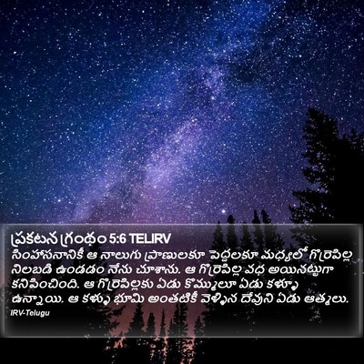 ప్రకటన గ్రంథం 5:6 TELIRV Bible Verse Image