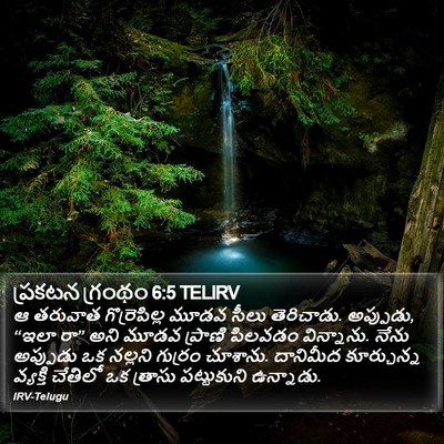 ప్రకటన గ్రంథం 6:5 TELIRV Bible Verse Image