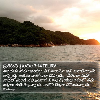ప్రకటన గ్రంథం 7:14 TELIRV Bible Verse Image