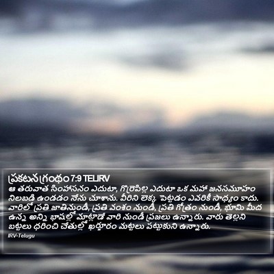 ప్రకటన గ్రంథం 7:9 TELIRV Bible Verse Image
