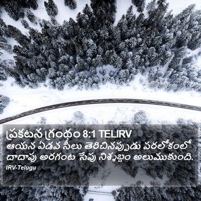 ప్రకటన గ్రంథం 8:1 TELIRV Bible Verse Image