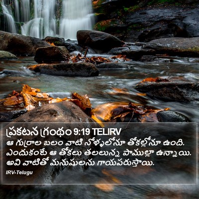 ప్రకటన గ్రంథం 9:19 TELIRV Bible Verse Image