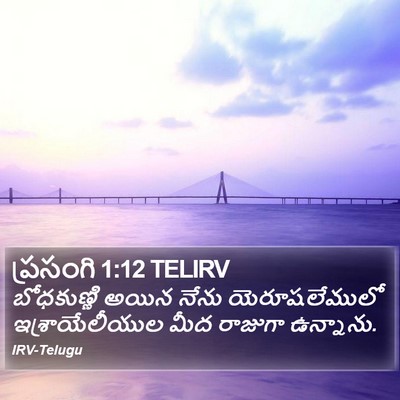 ప్రసంగి 1:12 TELIRV Bible Verse Image