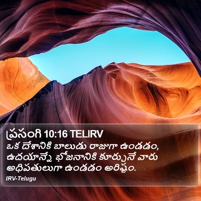 ప్రసంగి 10:16 TELIRV Bible Verse Image