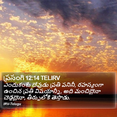 ప్రసంగి 12:14 TELIRV Bible Verse Image