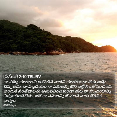 ప్రసంగి 2:10 TELIRV Bible Verse Image