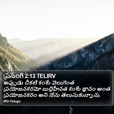 ప్రసంగి 2:13 TELIRV Bible Verse Image