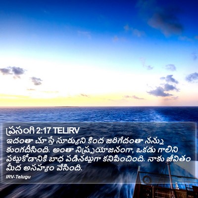 ప్రసంగి 2:17 TELIRV Bible Verse Image