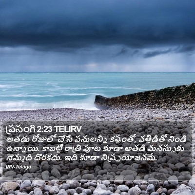 ప్రసంగి 2:23 TELIRV Bible Verse Image