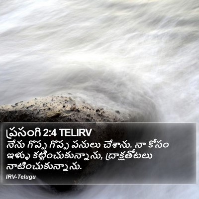 ప్రసంగి 2:4 TELIRV Bible Verse Image