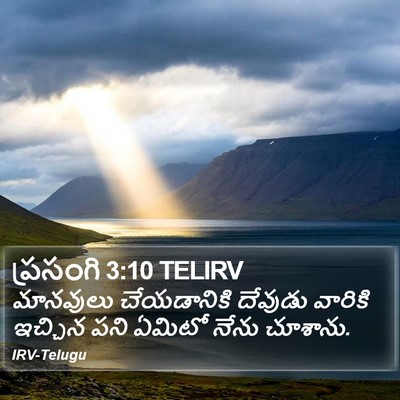 ప్రసంగి 3:10 TELIRV Bible Verse Image
