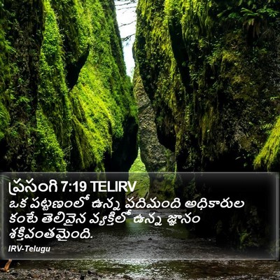 ప్రసంగి 7:19 TELIRV Bible Verse Image