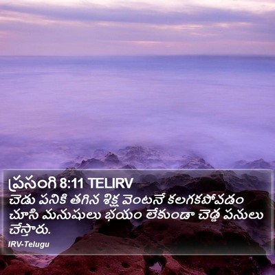 ప్రసంగి 8:11 TELIRV Bible Verse Image
