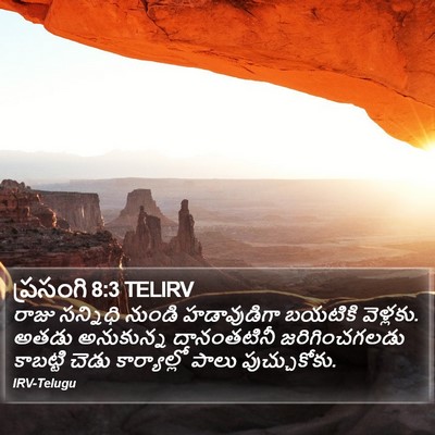 ప్రసంగి 8:3 TELIRV Bible Verse Image