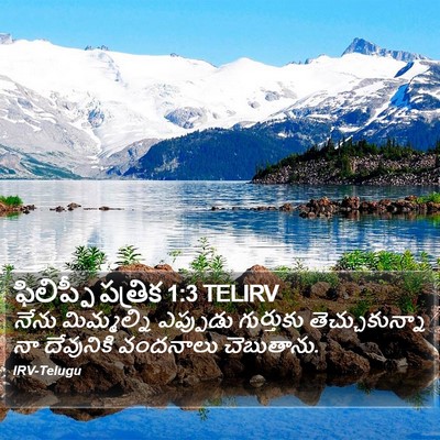 ఫిలిప్పీ పత్రిక 1:3 TELIRV Bible Verse Image